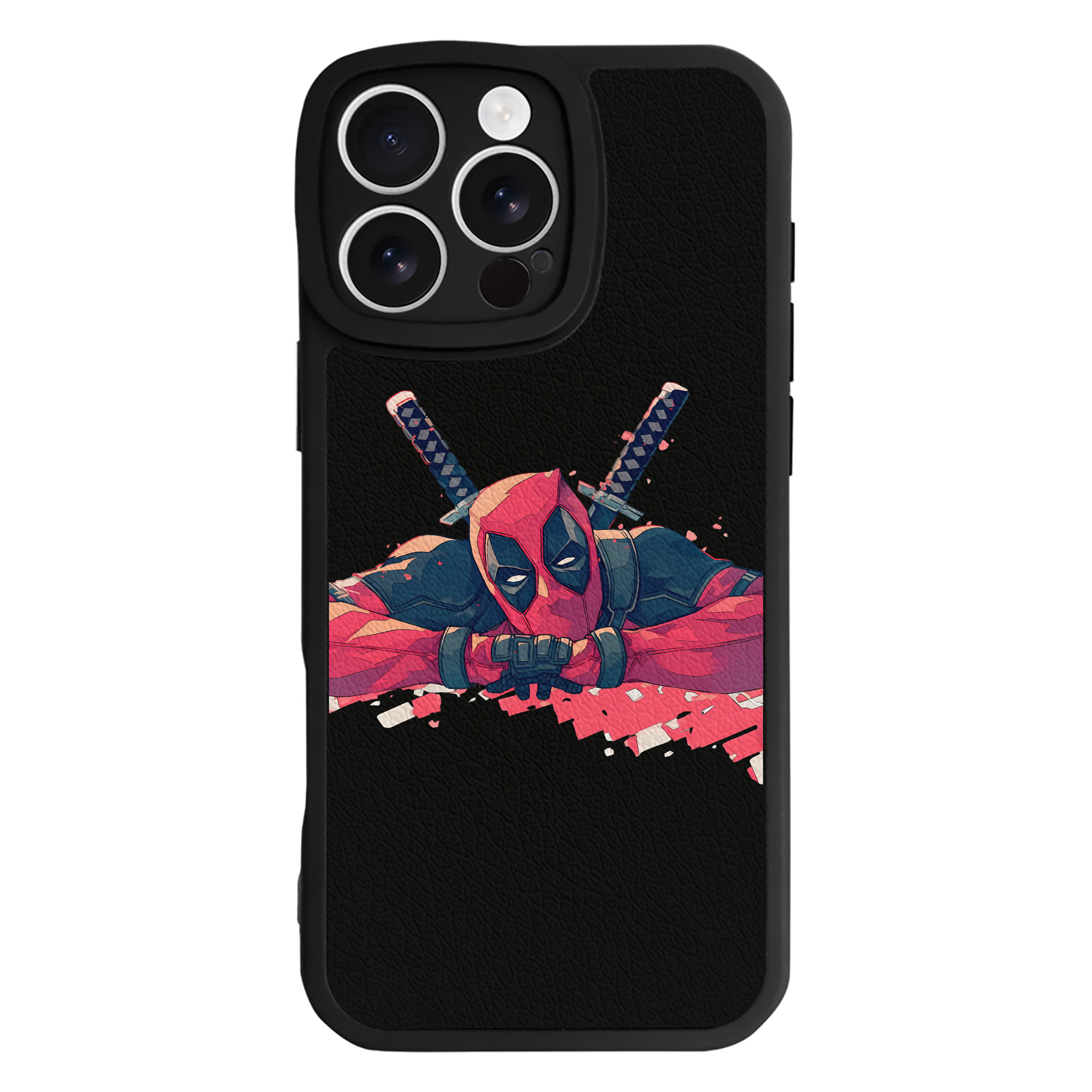 （画像用） Deadpool デッドプール 【iPhone 16シリーズ対応】シリコンスマホケース（レザー調） 材質：シリコン